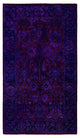 Overdyed One-of-a-Kind Hand-Knotted Area Rug Purple, 3' 1" x 5' 2"