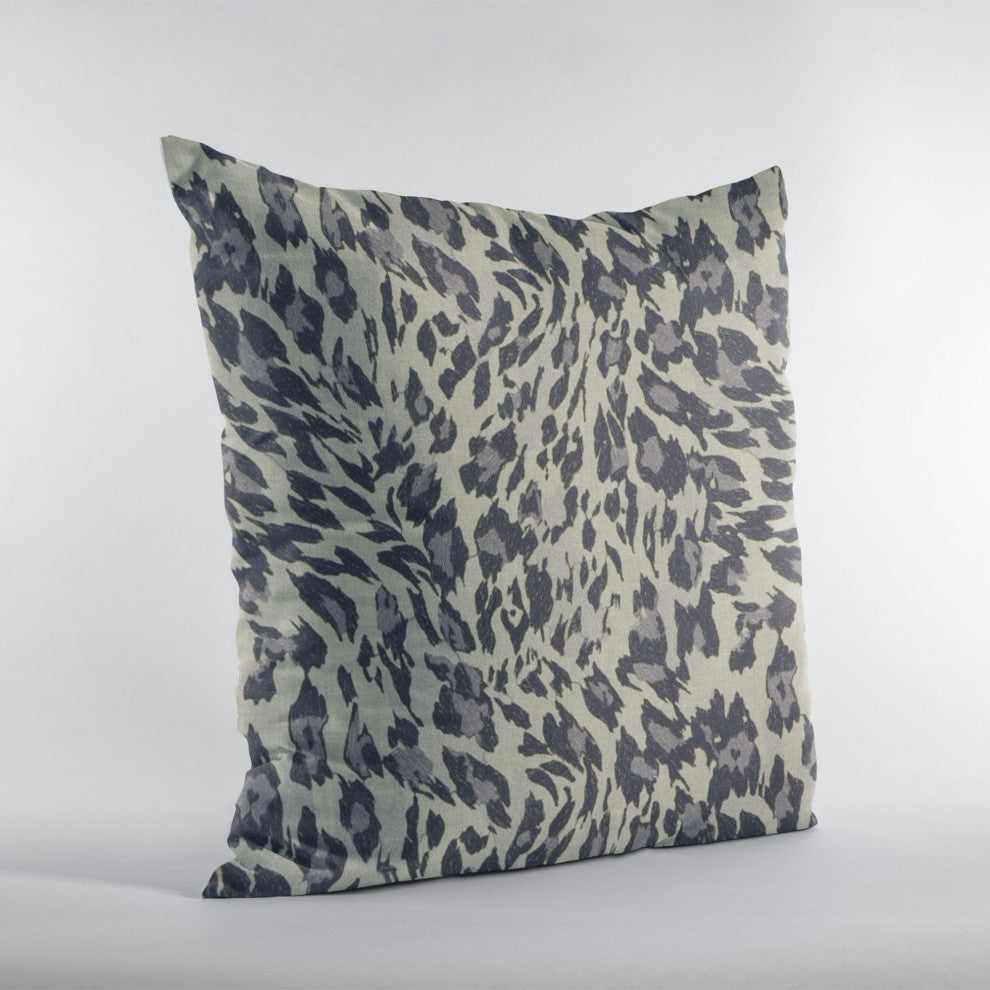 Granite Cheetah Embroidery Luxury Throw Pillow, Double sided 24"x24"