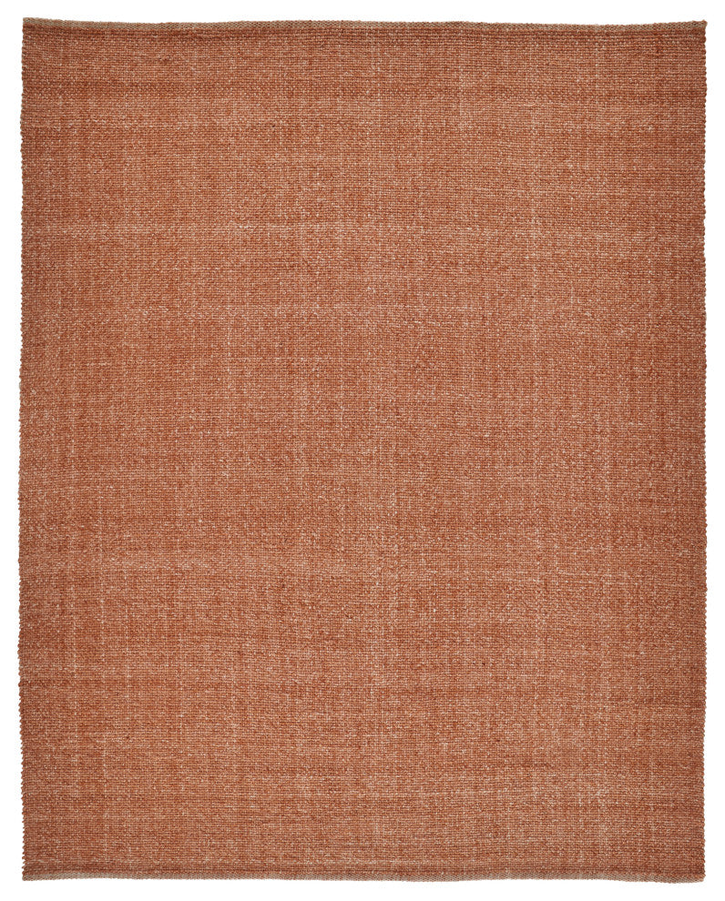 Weave & Wander Siona Space Dyed Flatweave Rug, Orange, 9' X 12'