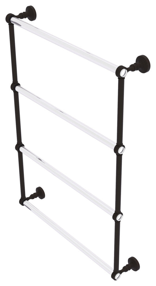 Pacific Grove 4 Tier 24" Ladder Towel Bar with Groovy Accents, Oil Rubbed Bronze