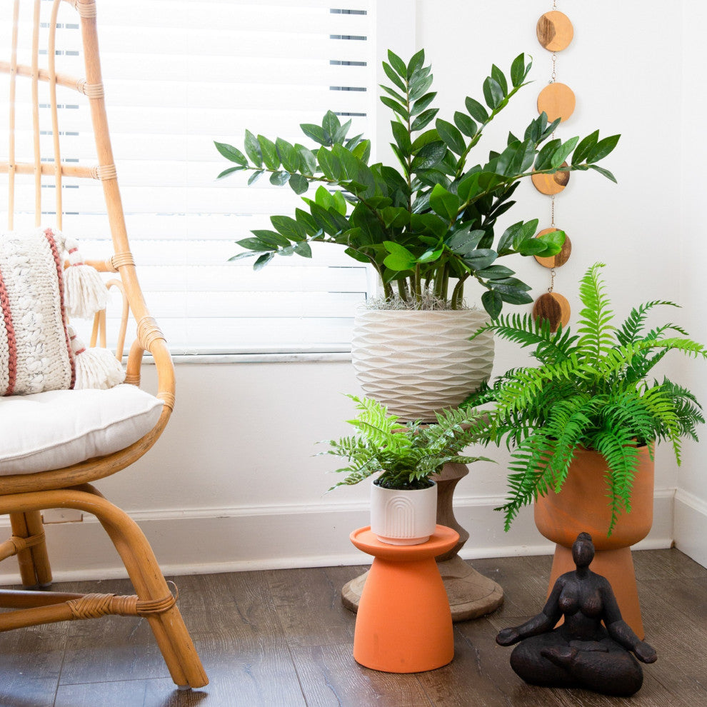 28in. Artificial Zamioculcas Plant with Decorative Planter