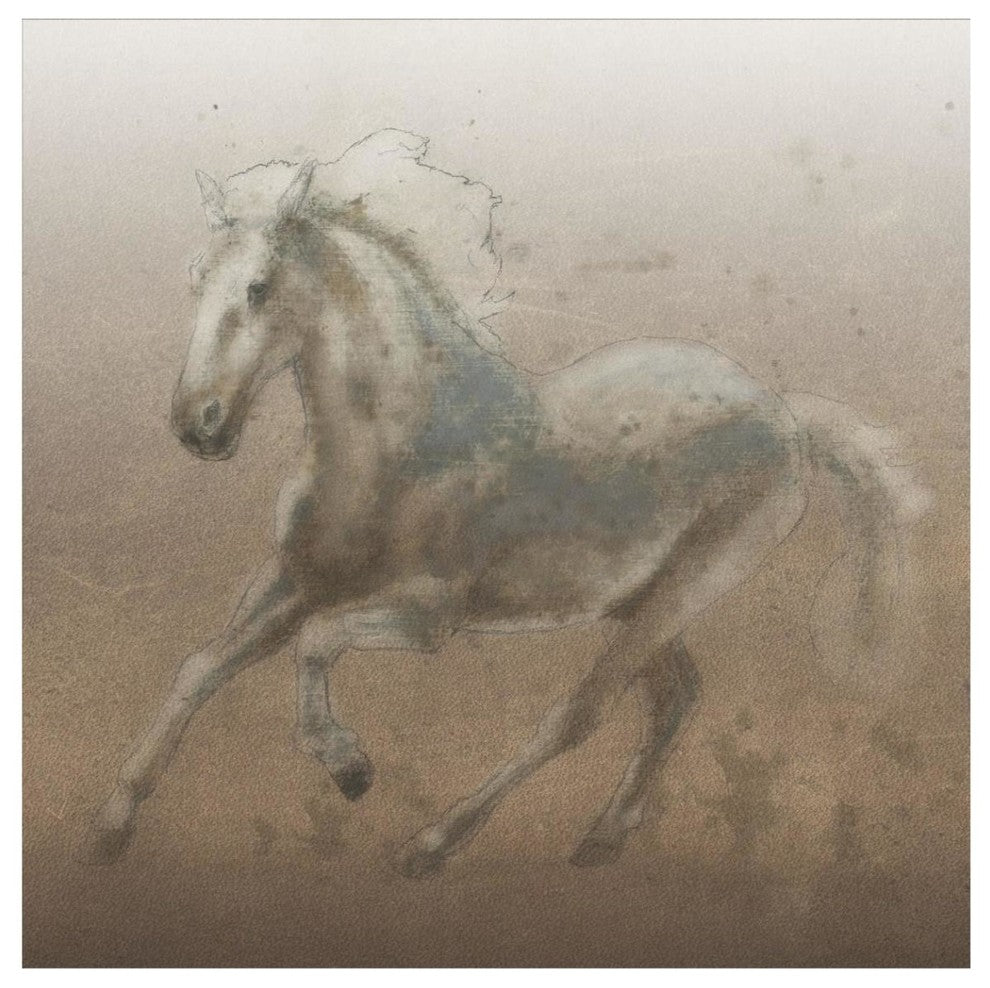 "Stallion II on Leather" Digital Paper Print by James Wiens, 42"x42"