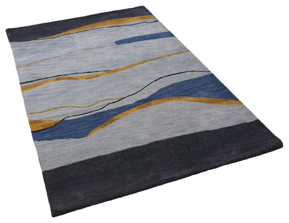 HAND TUFTED WOOL ECO-FRIENDLY AREA RUGS, Multicolor Color, Contemporary Design