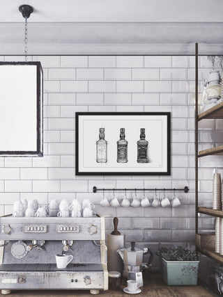 "Whiskey Patented" Framed Painting Print, 18"x12"