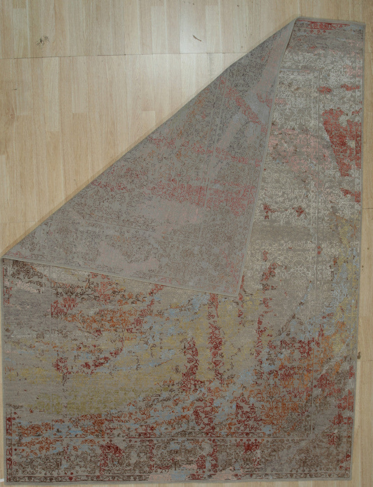 SILVER Contemporary Abstract Galaxy Area Rug