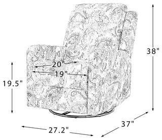 Polyester 27.2" Recliner Chairs, Brown