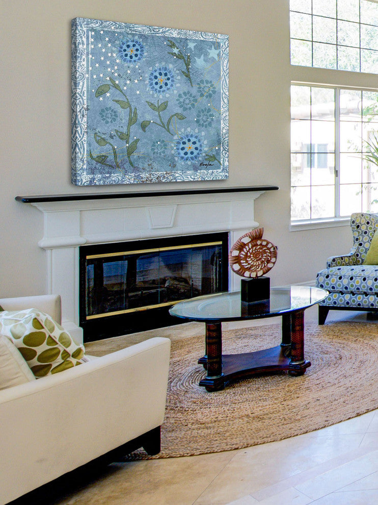 "Eves Flowers" Painting Print on Canvas by Evelia