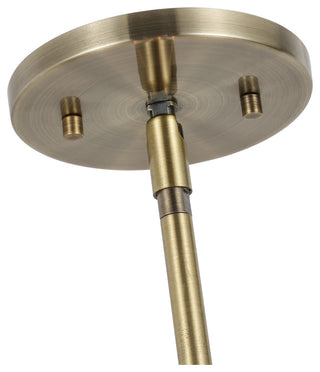 Drum Veneer Pendant, Brass, Brulee, Medium