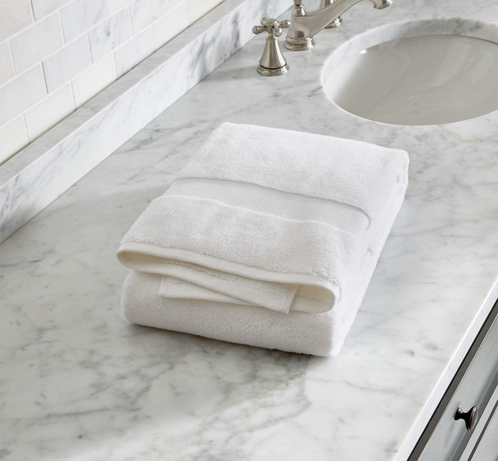 Organic 100% Cotton 650 GSM Feather Touch Quick Dry Bath Towel, White, Pack of 7