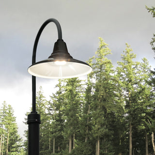 Cocoweb 18" Calla LED Barn Post Light in Mahogany Bronze With 8' Post