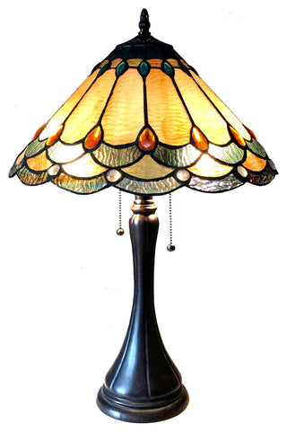 CHLOE Lighting AMELIA Victorian 2-Light Antique Dark Bronze Table Lamp, 15"