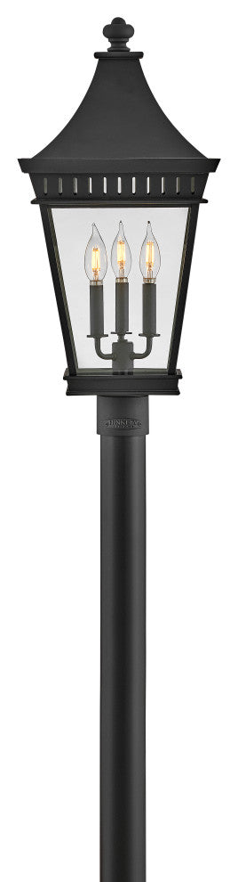Hinkley Chapel Hill Large Post Top Or Pier Mount Lantern, Museum Black