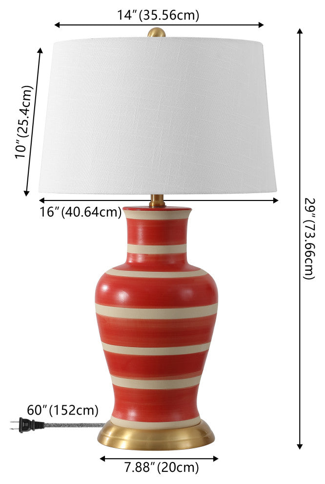 Julian Traditional Classic Ceramic Urn LED Table Lamp