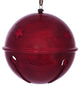 Vickerman Mc198303 6" Red Wood Grain Bell Christmas Ornament, Pack of 2