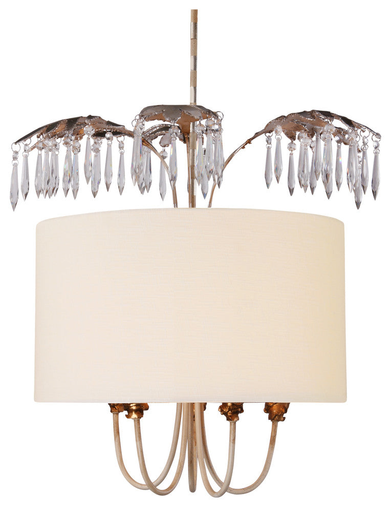 Vintage-Like Chandelier, Gold and Silver Mix