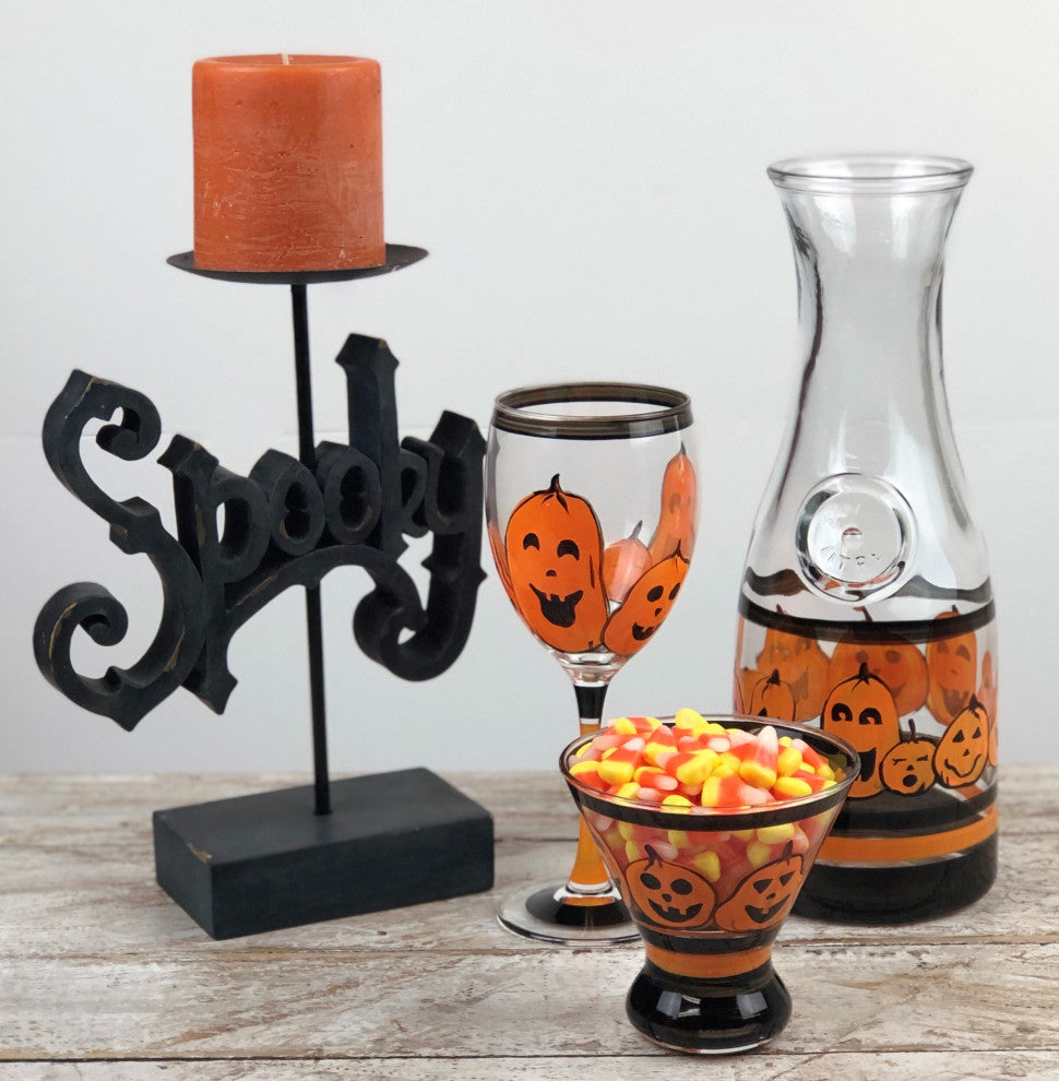 Pumpkin Family Wine Glasses, Set of 2