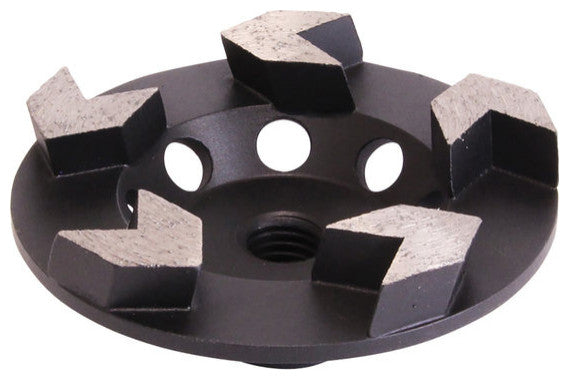 Pearl Abrasive V Arrow Segmented Cup Wheels, 4"