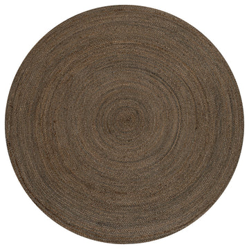 Zara Braided Coastal Cottage Round Jute Brown 6'' Round Area Rug