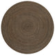 Zara Braided Coastal Cottage Round Jute Brown 6'' Round Area Rug
