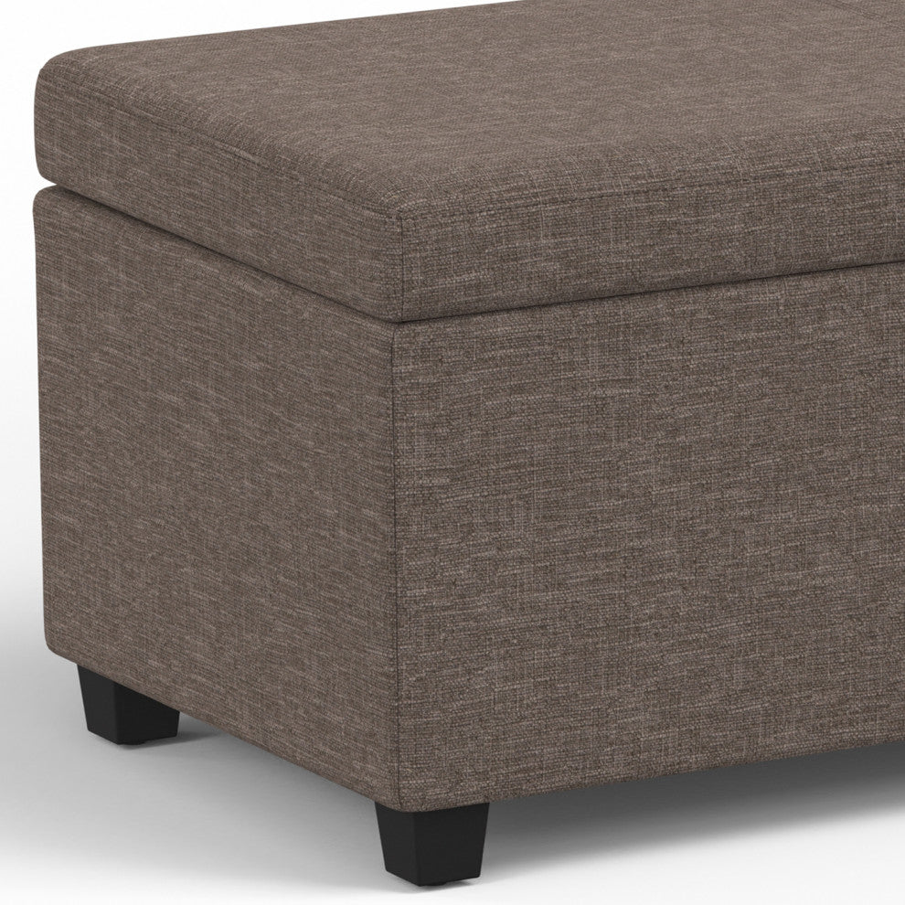 Avalon Extra Large Storage Ottoman Bench, Fawn Brown