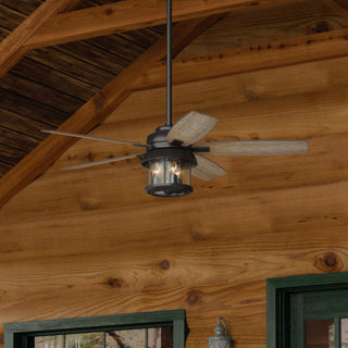 Hunter Fan Company Coral Bay Noble Bronze Ceiling Fan With Light and Remote, 52"