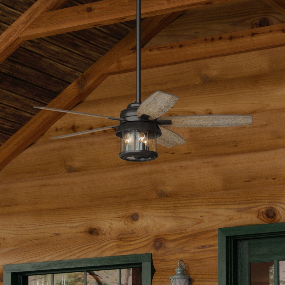 Hunter Fan Company Coral Bay Noble Bronze Ceiling Fan With Light and Remote, 52"
