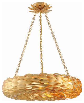 Broche 6-Light Ceiling Light, Antique Gold