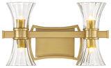 Bennington 4-Light Bathroom Vanity Light, Warm Brass