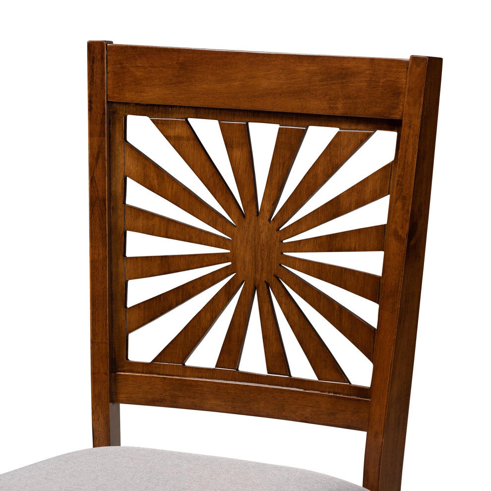 Loni Dining Collection, Gray/Walnut Brown, Dining Chair, Set of 2