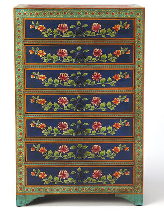Front-facing full view on white background; best representation of the Zara Hand Painted Chest.