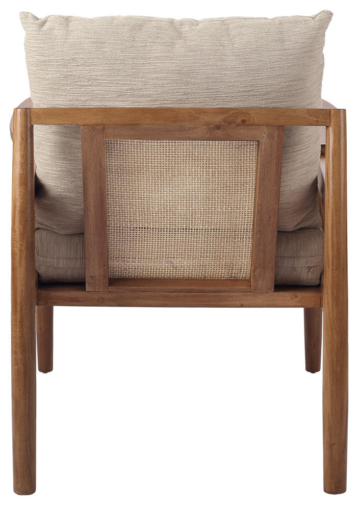 Teramo Rattan Accent Chair, Mid Brown