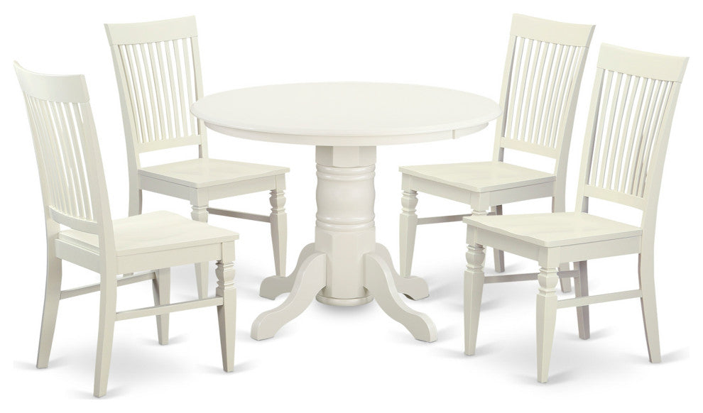 5 Pc Table Set For 4-Dinette Table And 4 Dining Chairs