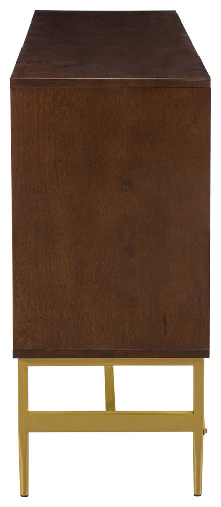 Julian Contemporary 4 Door Sideboard, Walnut