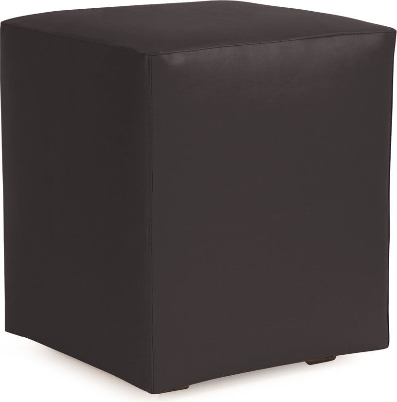 Universal Cube Ottoman With Slipcover, Atlantis Black