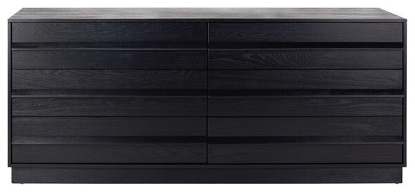 Safavieh Couture Deirdra 6 Drawer Wood Dresser Black