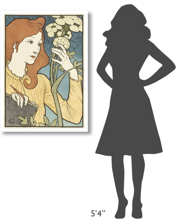 "Salon des Cent" Digital Paper Print by Eugene Samuel Grasset, 28"x38"