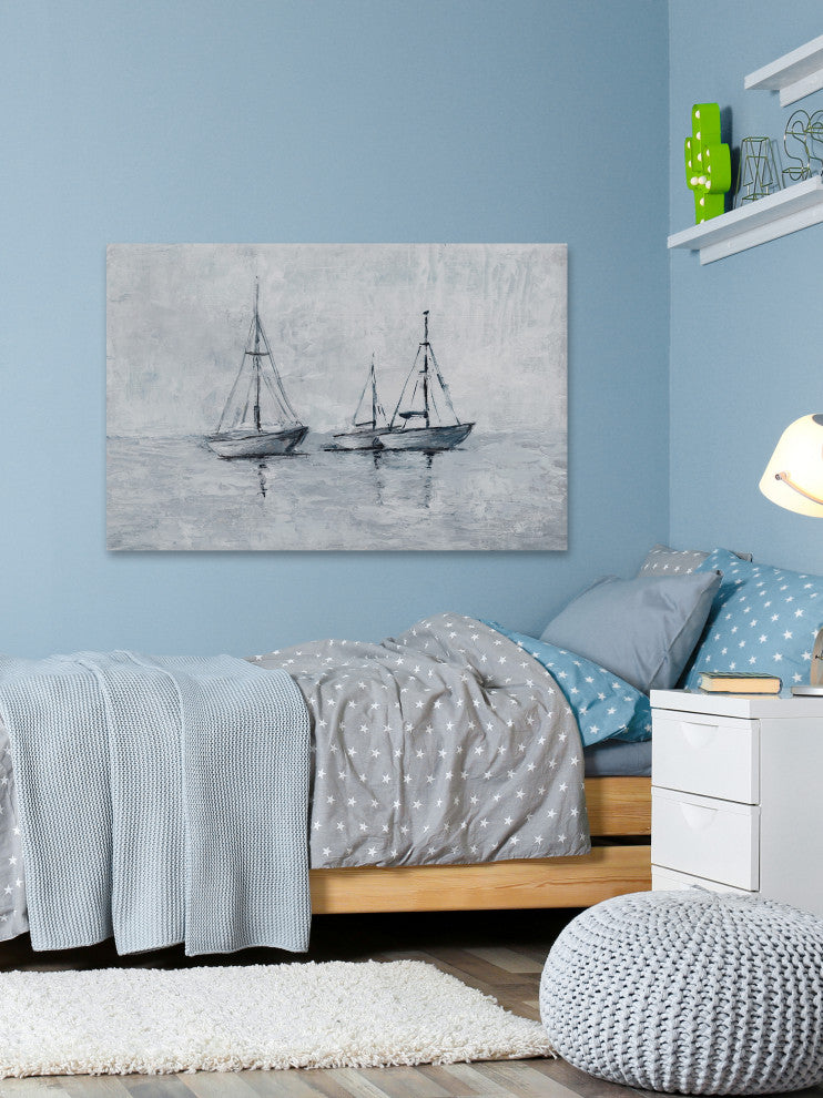 "Sails Down" Painting Print on Wrapped Canvas, 36x24