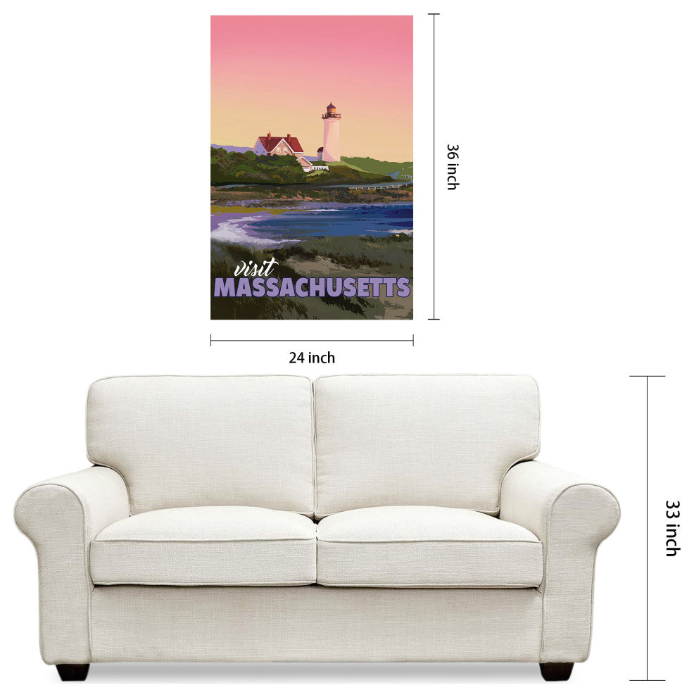 "Bicoastal Beauty" Frameless Floating Tempered Glass Panel Wall Art Set of 2