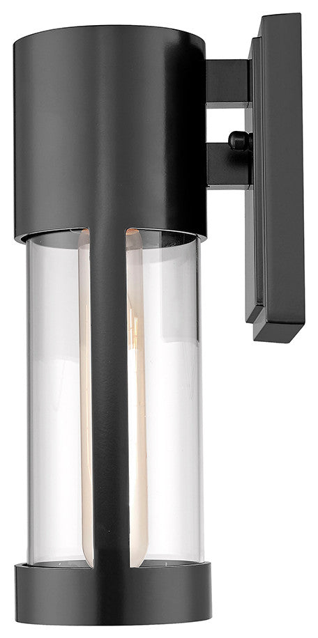 1 Light 4.3" Powder Coat Black Outdoor