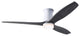 Arbor Flush Fan, Gloss White, 54" Ebony Blades With LED, Wall Control