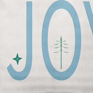 Ice Colored Joy Filled Season Christmas Polyester Throw Pillow, 26"x26"