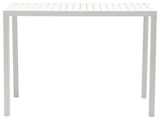 Maldives Outdoor Patio Rectangle Bar Table, White