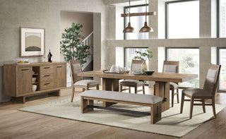 Landmark Backless Bench, Weathered Oak