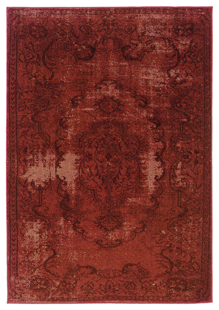 Oriental Weavers Revival Red/Black Oriental Indoor Area Rug 7'10"X10'10"