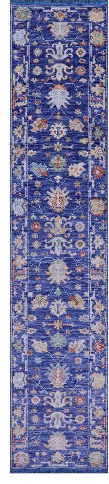 Turkish Oushak Handmade Wool Runner Rug 2' 6" X 11' 10" - Q14982
