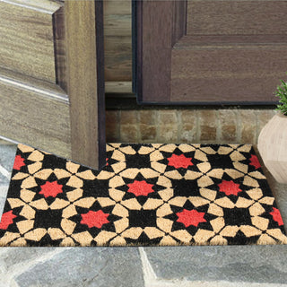 A1HC First Impression Payton Geometric Welcome 18"x30" Coir Doormat