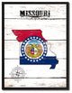 Missouri State Flag Canvas, 22"x29"