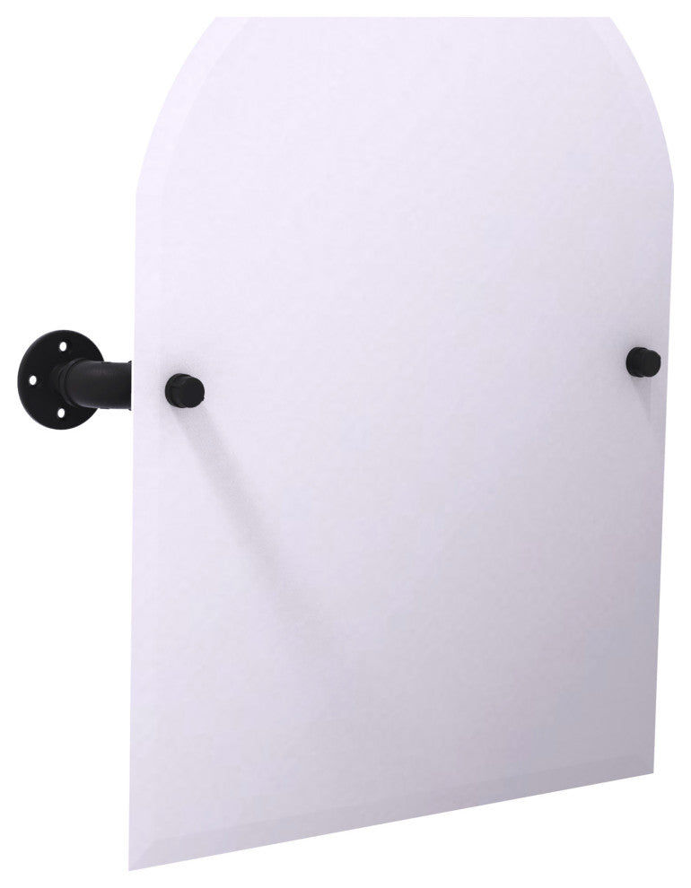 Pipeline Frameless Arch Wall Mounted Tilt Mirror, Oil Rubbed Bronze
