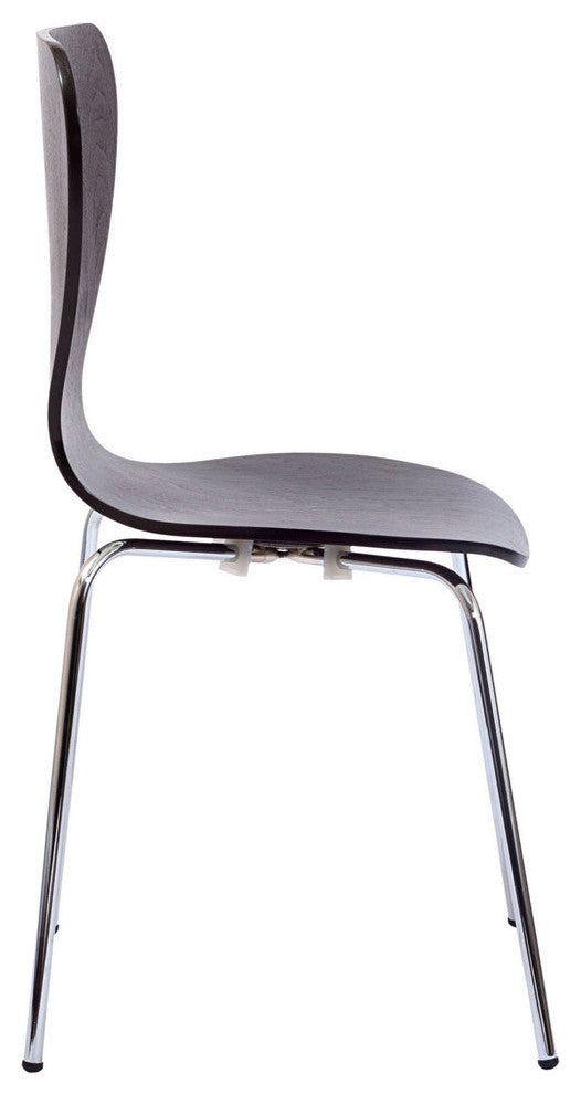 Modern Contemporary Kitchen Wood Dining Side Chair Wenge