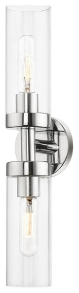 Ludlow 2 Light Polished Chrome ADA Vanity Sconce